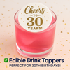 🎉 Edible Drink Toppers for 30th Birthday – Fun, Personalized Party Decorations! 🎉