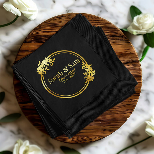 Custom Elegant Gold Design Wedding Napkins product