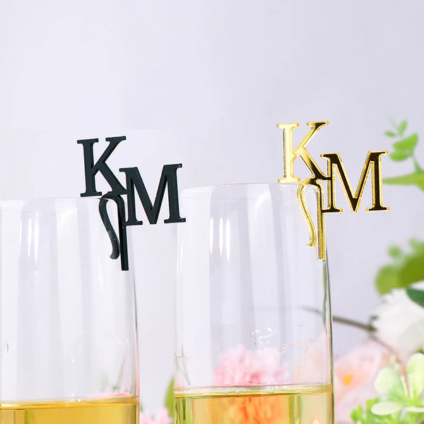 Personalized Acrylic Drink Tags (20/50/100pcs) – Custom Wine Charms & Place Cards