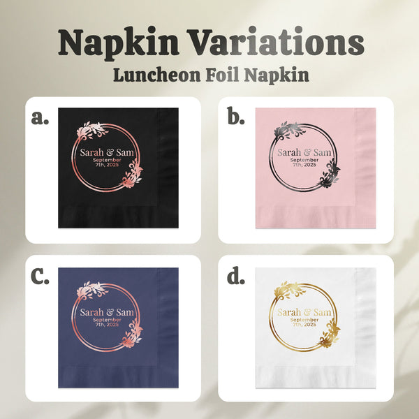 Personalized Luncheon Foil Napkin Custom Product Type