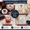 Fundraiser edible drink topper use cases for charity galas foundation events school fundraisers and church celebrations