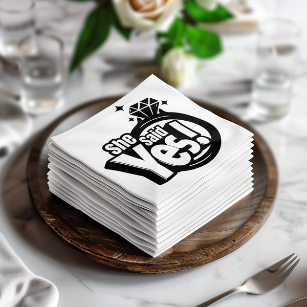 Customized Edible Drink Topper and Personalized Beverage Napkins Bundle, Perfect for Engagements and Weddings