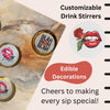 Sexy Lips Edible Drink Topper - Edible Cocktail Garnish, Lips Shaped Drink Decoration, Party Drink Accessory, Bachelorette Party Favor