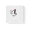 Napkin with couple and text "Is Everybody Happy Oh Yeah Man!"