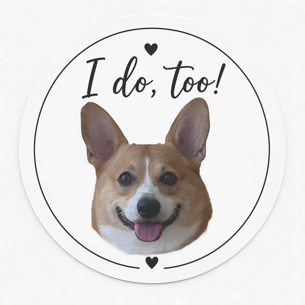 Pet Photo Wedding Cocktail Toppers | Personalized Edible Drink Garnishes