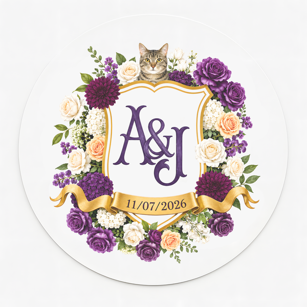 Pet Photo Wedding Cocktail Toppers | Personalized Edible Drink Garnishes