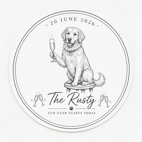 Pet Photo Wedding Cocktail Toppers | Personalized Edible Drink Garnishes