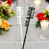 Personalized Acrylic Wedding Cocktail Stirrers – Custom Name Drink Swizzle Sticks – Luxury Reception Bar Decor – 10 30 50 100 Pack