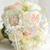 Personalized floral monogram acrylic wedding drink stirrers with pastel flowers