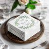 Personalized Napkins for Wedding, Anniversary, Engagement | Custom Monogram Cocktail Napkins | Printed Luncheon & Dinner Guest Napkins