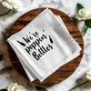 We're Poppin Bottles Beverage Napkins, Fun Party Supplies, Cute Drink Napkins, Elegant Wedding Decor, Funny Cocktail Napkins