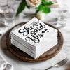 Customized Edible Drink Topper and Personalized Beverage Napkins Bundle, She Said Yes, Perfect for Engagement Party Decorations