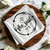 Customized Edible Drink Topper and Personalized Beverage Napkins Bundle, She Said Yes Engagement Party Decor, Bridal Shower Gifts