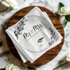 Custom Mr and Mrs Beverage Napkins & Edible Drink Toppers Bundle | Elegant Wedding Reception Decor | Personalized Party Supplies