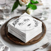 Custom Mr and Mrs Beverage Napkins & Edible Drink Toppers Bundle | Elegant Wedding Reception Decor | Personalized Party Supplies